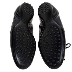 Pre Owned حذاء رياضي تودز غوما جلد أسود رباط سليب أون مقاس 42 