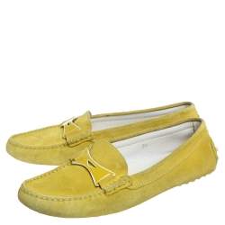 Tod's Green Suede Slip On Loafers Size 39