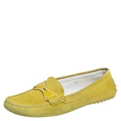 Tod's Green Suede Slip On Loafers Size 39