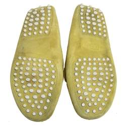 Tod's Green Suede Slip On Loafers Size 39