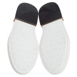 Pre Owned Tod's Beige Satin Slip On Loafer Sneakers Size 39