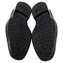 Pre Owned Tod's Black Leather Slip On Penny Loafers Size 44.5