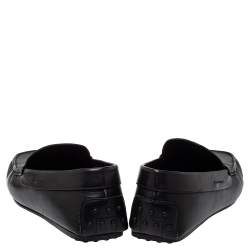 Pre Owned حذاء لوفرز تودز جلد أسود سليب أون سير بيني مقاس 45