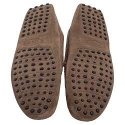 مملوكة مسبقًا Tod's Brown Suede Slip On Penny Loafers 45