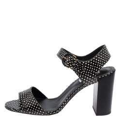 Pre Owned صندل تودز جلد نقشة الثعبان أبيض/أسود سير كاحل مقاس 40