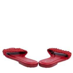 Tod's Red Suede  Flat Slides Sandals Size 37