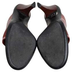 Pre Owned Tod's Brown Leather Open Toe Mule Sandals Size 39.5