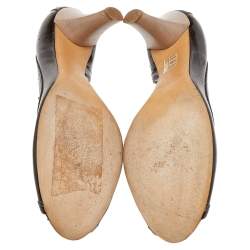 Pre Owned Tod's Dark Brown Leather Pumps Size 40