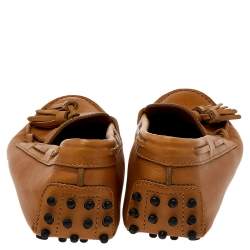 Pre Owned Tod's Brown Leather Slip on Loafers Size 37