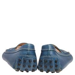 مملوكة مسبقًا حذاء لوفرز تودز جومينو درايفنغ جلد أزرق مقاس 36