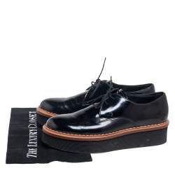 Pre Owned Tod's Black Patent Leather Platform Oxford Size 38