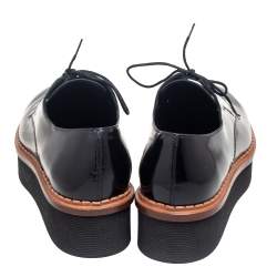Pre Owned Tod's Black Patent Leather Platform Oxford Size 38