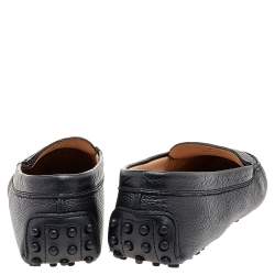 Pre Owned Tod's Black Leather Penny Slip On Loafers Size 36