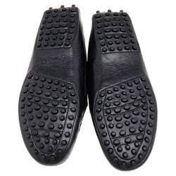 Pre Owned Tod's Black Leather Penny Slip On Loafers Size 36