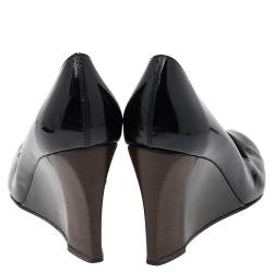 Tod's Black Patent Leather Wedge Pumps Size 41