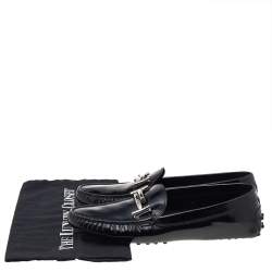 Tod's Black Patent Leather Slip on Loafers Size 39