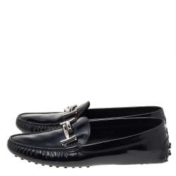 Tod's Black Patent Leather Slip on Loafers Size 39