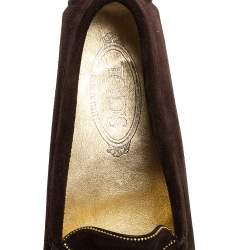 Pre Owned Tod's Brown Suede Loafers Size 37