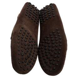 Pre Owned Tod's Brown Suede Loafers Size 37