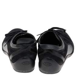 Pre Owned Tod's Black Suede Low Top Sneakers Size 37
