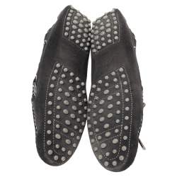 Pre Owned Tod's Black Suede Gommino Driver Loafers Size 40.5