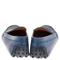 Tod's Blue Karung Gommino Slip On Loafers Size 37.5 