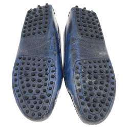 Tod's Blue Karung Gommino Slip On Loafers Size 37.5 