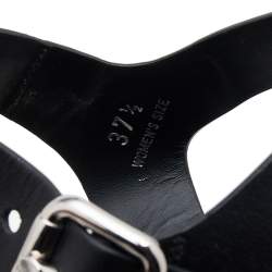 مملوكة مسبقًا صندل تودز جلد أسود سير كاحل  مقاس 37.5