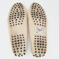 Pre Owned حذاء لوفرز تودز بيت جلد إيرد يسنت بيج سليب أون مقاس 37.5