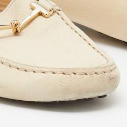 Pre Owned حذاء لوفرز تودز بيت جلد إيرديسنت بيج سليب أون مقاس 37.5