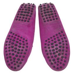 Tod's Purple Suede Penny Slip On Loafers Size 36