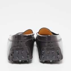 Pre Owned Tod's Purple Patent Leather Penny Loafers Size 38.5