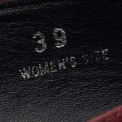 Pre Owned Tod's  Burgundy Suede Chain Link Ballet Flats Size 39