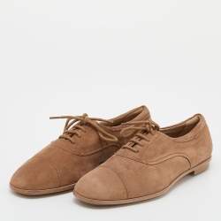 Pre Owned Tod's Brown Suede Low Top Sneakers Size 39.5