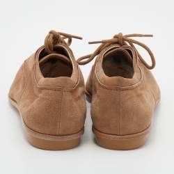 Pre Owned Tod's Brown Suede Low Top Sneakers Size 39.5