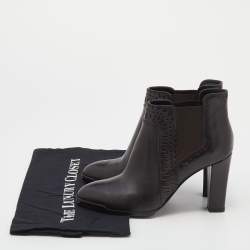 Pre Owned Tod's Dark Brown Leather Chelsea Ankle Length Boots Size 37