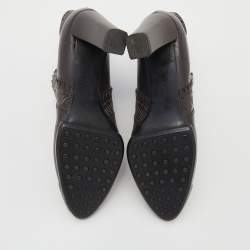 Pre Owned Tod's Dark Brown Leather Chelsea Ankle Length Boots Size 37