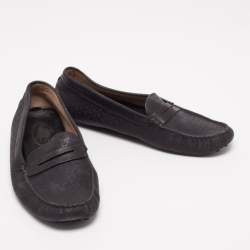 Tod's Black Leather Driving Loafers Size 38