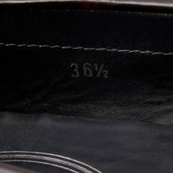Tod's Burgundy Patent Leather Laser Cut Loafers Size 36.5