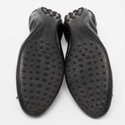 مملوكة مسبقًا حذاء باليرينا فلات توتس دي سكرانش جلد أسود لامع مقاس 39.5