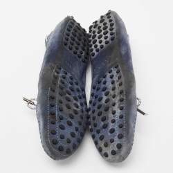 Tod's Blue Suede Gommini Driving Loafers Size 40