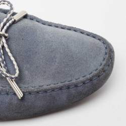 Tod's Blue Suede Gommini Driving Loafers Size 40