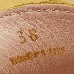 Pre Owned Tod's Yellow Suede Bow Loafers Size 38