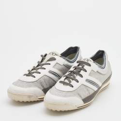Tod's Multicolor Fabric/Leather, and Suede Low Top Sneakers Size 38.5