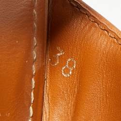 Pre Owned Tod's Brown Leather Bow Ankle Strap Wedge Sandals Size 38