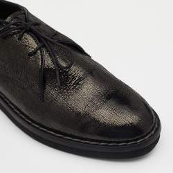 Pre Owned Tod's Black Textured Leather Lace Up Derby Size 40