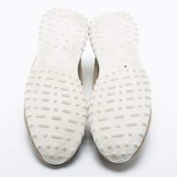 Pre Owned Tod's Beige Perforated Suede Fondo Sportivo Low-Top Sneakers Size 39