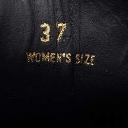 Pre Owned Tod's Black Calf Hair and Leather Ankle Boots Size 37