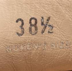 Pre Owned Tod's Navy Blue Leather Bow Slip On Loafers Size 38.5