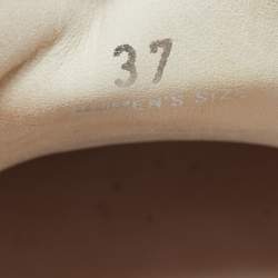 Pre Owned Tod's Grey Leather Francesina Espadrille Sneakers Size 37